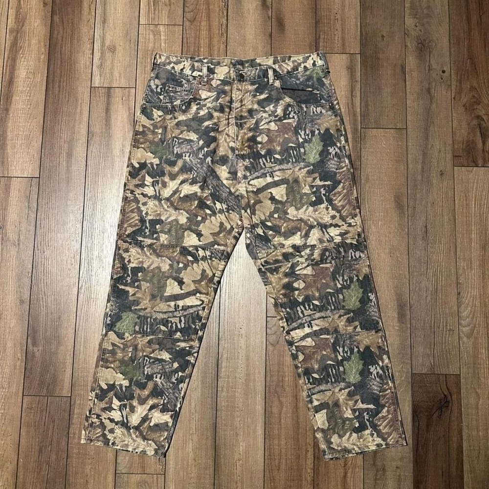 Vintage Wrangler Camo Double Knee Baggy Jeans Men's Size 38‎ x 32